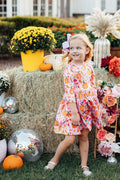 Pumpkin Party 3/4 Sleeve Pocket Twirl Dress